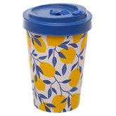 Bamboo Reusable Screw Top Travel Mug - Amalfi Lemon - Rainbow Life