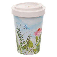 Bamboo Reusable Screw Top Travel Mug - Botanical Gardens - Rainbow Life