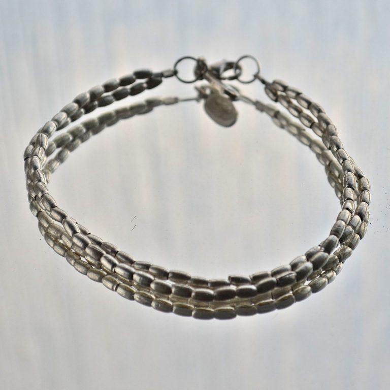 Missy Bracelet, Double Strand - Karen Hill Tribe Silver - Rainbow Life