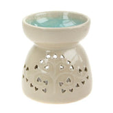 Oil Burner-Porcelain Blue Tree Of Life - Rainbow Life