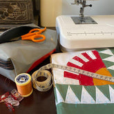 Upcycled Lorry Curtain Cube Bag