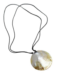 Sea Shell Pendant on Adjustable Black Cord
