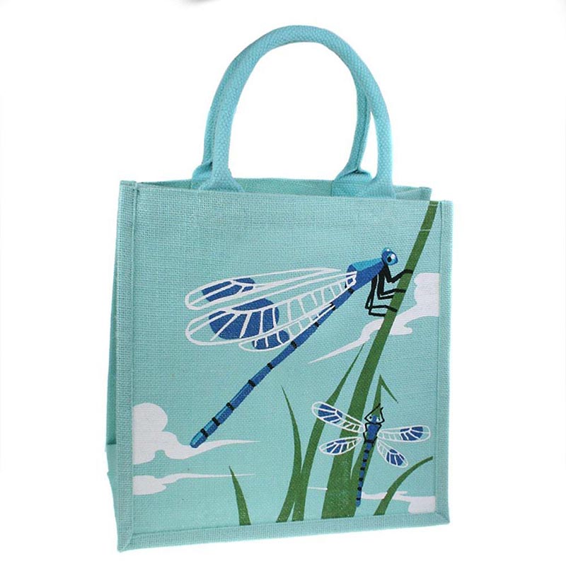 Jute Eco Shopper -Dragonflies