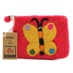 Felt Zipper Pouch - Big Butterfly