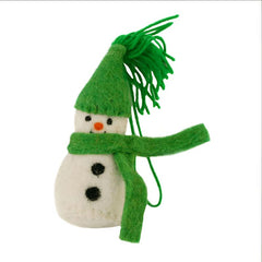 Sammy Snowman-Handmade Felt Hanging Decoration