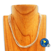 Handcrafted Karen Hill Tribe Silver Beaded 10 Strand Necklace- Short