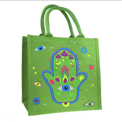 Jute Eco Shopper- Hamsa Hand