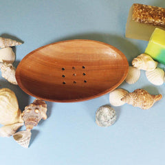 Soap Dish Oval - Mahogany