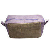 Jute Toiletry Bag - Natural & Lavender
