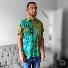 Vintage Silk Shirt - Short Sleeve - Kerala