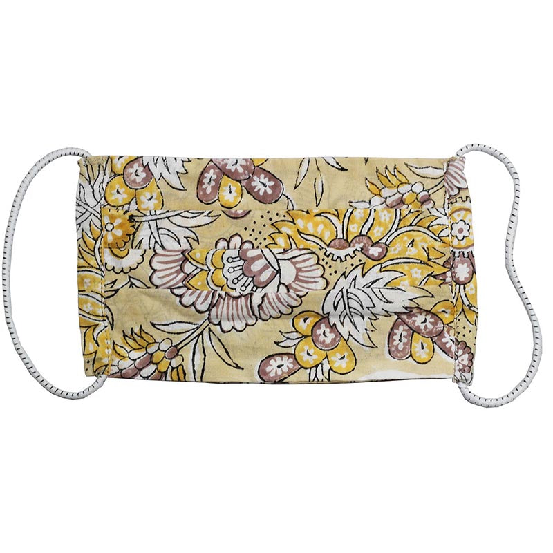 Hand Block Print Cotton 3 Layer Elastic