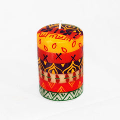 Hand Painted Large Pillar Candle, Indabuko