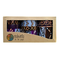 Hand Painted table candles, 3 pack, Kabisa - Rainbow Life