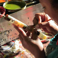 Hand Painted Dinner Candles, 2 pack, Indabuko