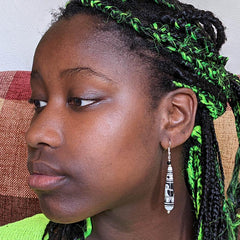 Hand Painted Ceramic Cusco Bead Earrings