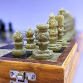 Chess Set - Teak and Soapstone, Large