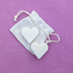 Pair of Lavender Heart Soaps