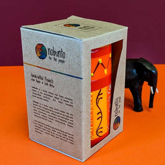 Hand Painted Large Pillar Candle, Zahabu