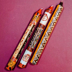 Hand Painted Dinner Candles, 3 pack, Liztoni