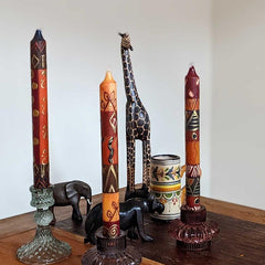 Hand Painted Dinner Candles, 3 pack, Bongazi