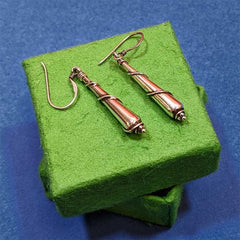Nepalese Silver Earrings - Obelisk Twist