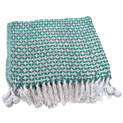 Upcycled Throw/Blanket- Green - Rainbow Life