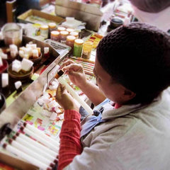 Hand Painted Dinner Candles, 3 pack, Ihlobo - Rainbow Life