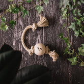 Handmade Hemp and Wood Dog Toy-Knot Putt