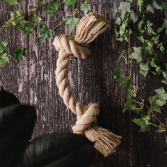 Handmade Hemp Dog Toy - Knot Twice