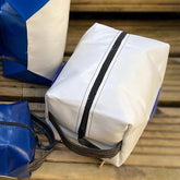 Upcycled Lorry Curtain Cube Bag - The Little Limbani