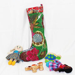 Christmas Stocking - Kantha Stitch