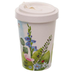 Bamboo Reusable Screw Top Travel Mug - Botanical Gardens - Rainbow Life