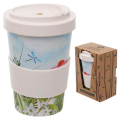 Bamboo Reusable Screw Top Travel Mug - Botanical Gardens - Rainbow Life