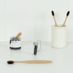 Bamboo Toothbrush-Charcoal Bristles - Rainbow Life