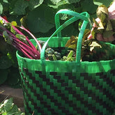 Upcycled Woven Box Strap Basket-