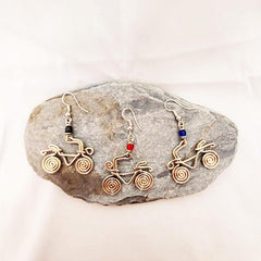 Spiral Bicycle Kenyan Earrings