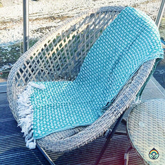 Upcycled Throw/Blanket- Green - Rainbow Life