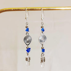 Stone Spiral Earrings-Various Colours