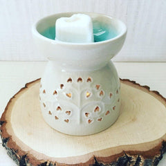 Oil Burner-Porcelain Blue Tree Of Life - Rainbow Life