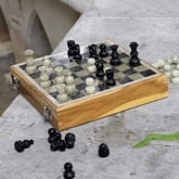 Medium Chess Set-Handcarved Soapstone - Rainbow Life