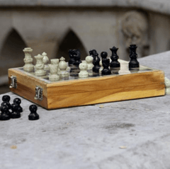 Medium Chess Set-Handcarved Soapstone - Rainbow Life