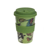 Biodegradable Rice Husk Reusable Travel Cup , Garden Birds