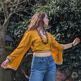 The Belle Sleeve Wrap Top - Diwali