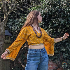 The Belle Sleeve Wrap Top - Diwali