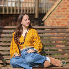 The Belle Sleeve Wrap Top - Diwali