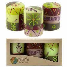 Hand Painted table candles, 3 pack, Kileo - Rainbow Life