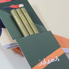 Recycled Plastic Pencils, Olive Gold- Ideas - Rainbow Life