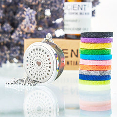 Aromatherapy Diffuser Necklace - Diamonds Heart