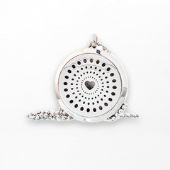 Aromatherapy Diffuser Necklace - Diamonds Heart