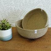 Jute Basket Bowl - Natural - Rainbow Life